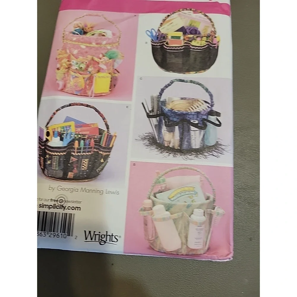 Bucket organizers covers craft pattern 4232 UNCUT‎ Easter Teacher baby basket